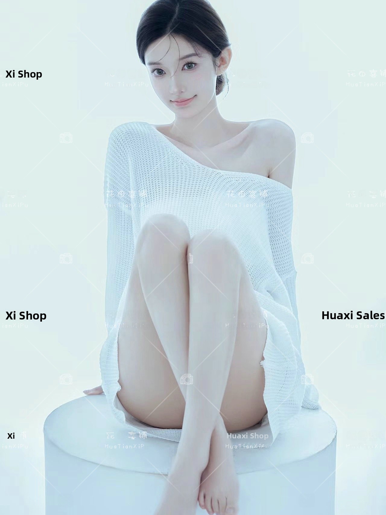 Photography Model - Suéter Estilo Coreano Pure Desire Lazy