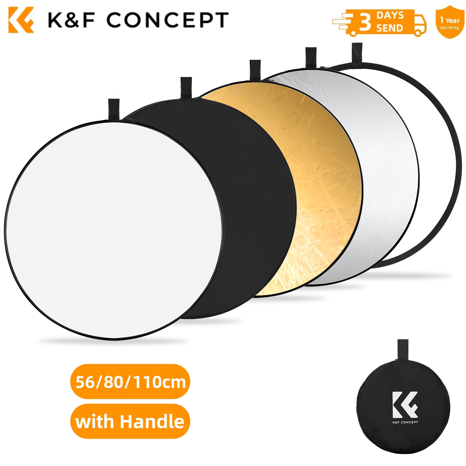 Reflector 5 In 1 - K&F CONCEPT - Accesorio para Fotografía