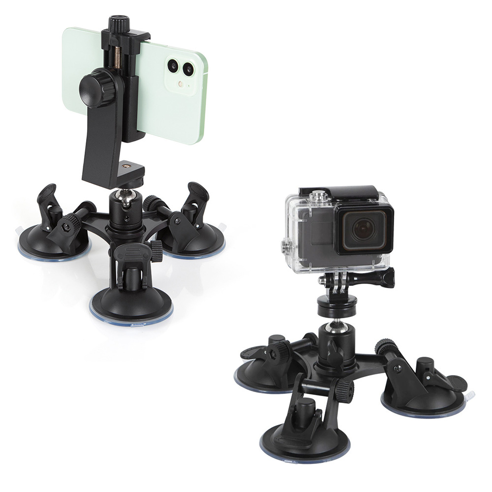 Fluid Head Tripod - Soporte de ventosa fuerte con trípode