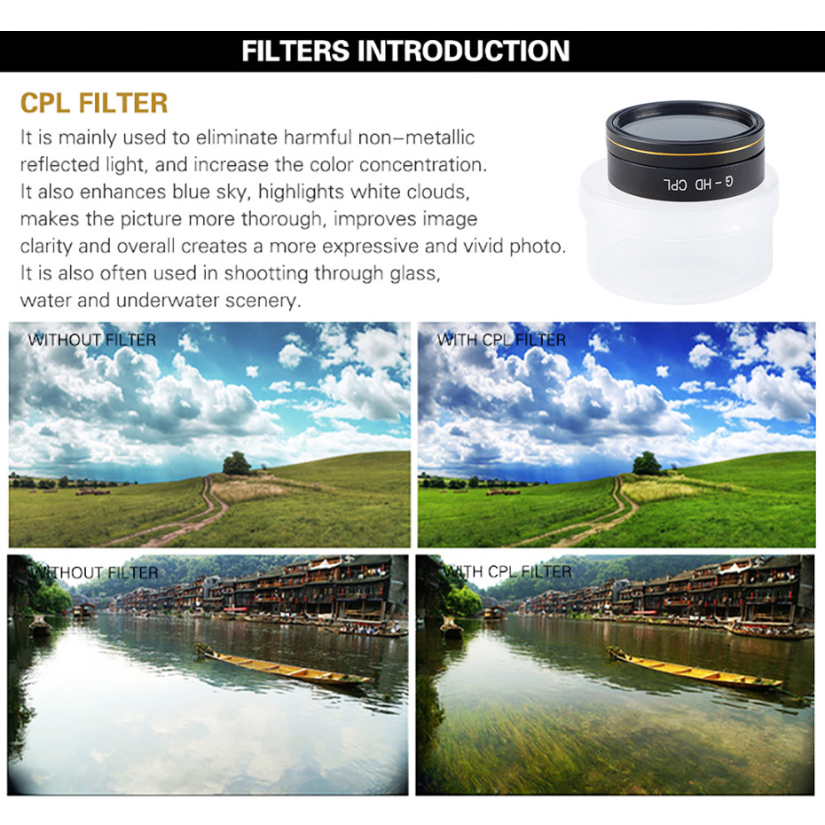 Filtro de Dron para Phantom 4  - Nd Filter Set reseña y precio