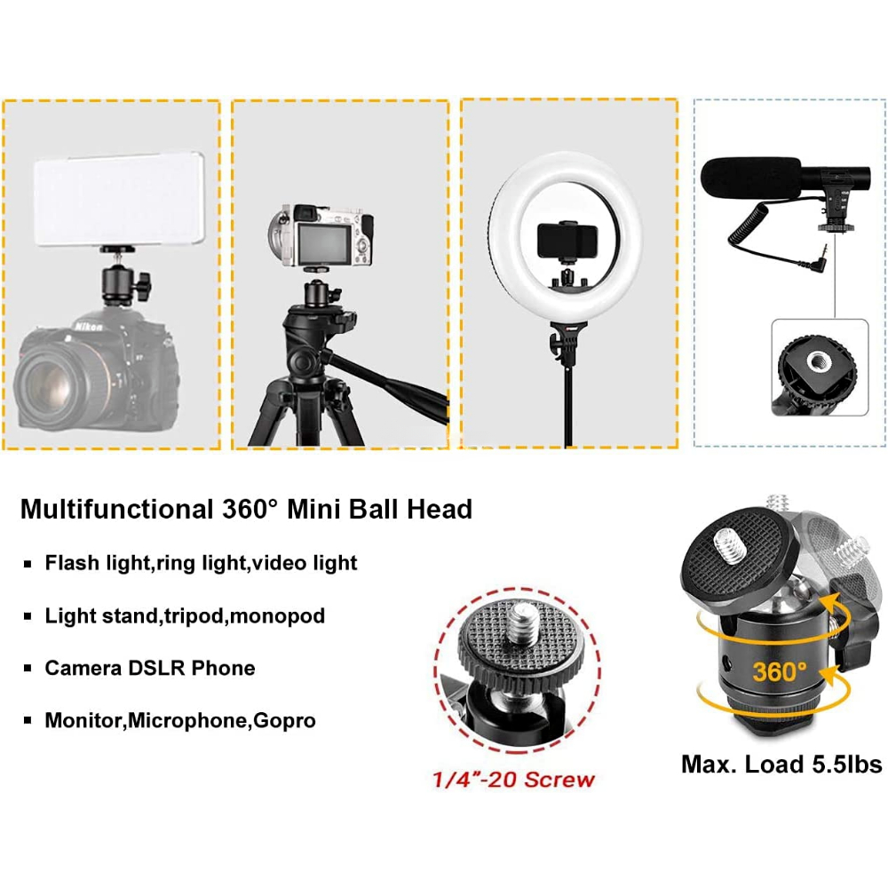 ERIKOLE Super Abrazadera con 3 - Fluid Head Tripod reseña y precio
