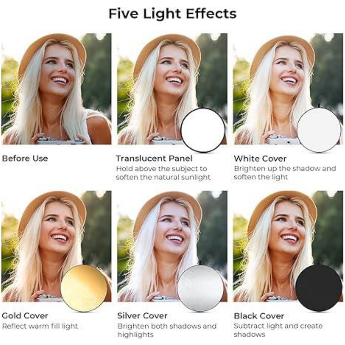 HUANYINGBJB Reflector de fotog - Reflector 5 In 1 reseña y precio