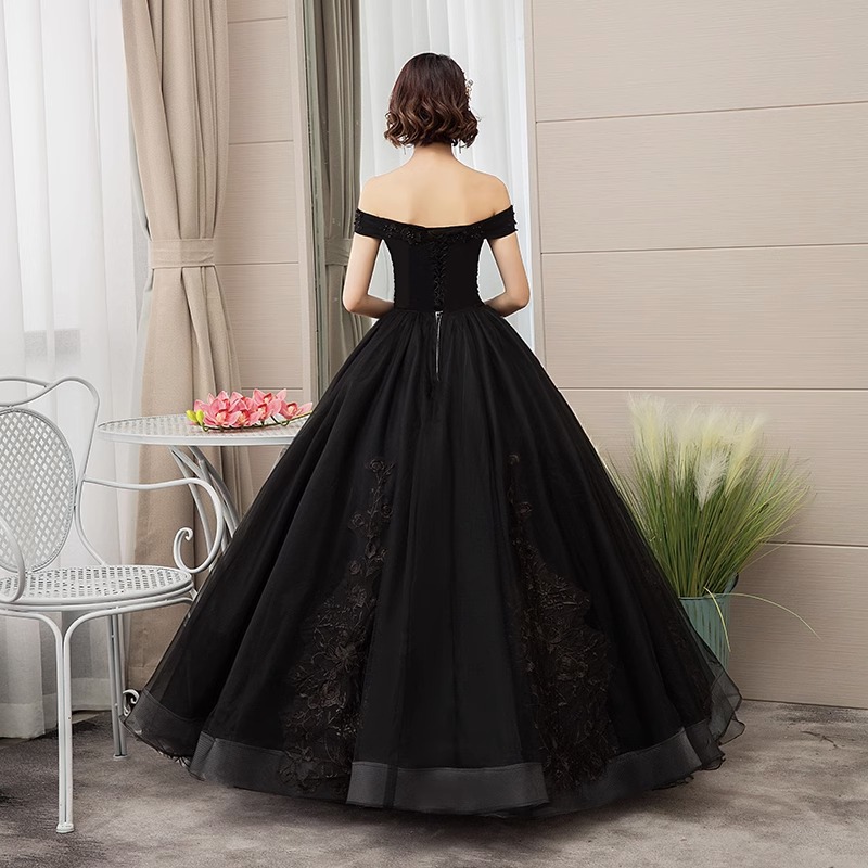 Nuevo vestido de novia negro c - Photography Solo reseña y precio