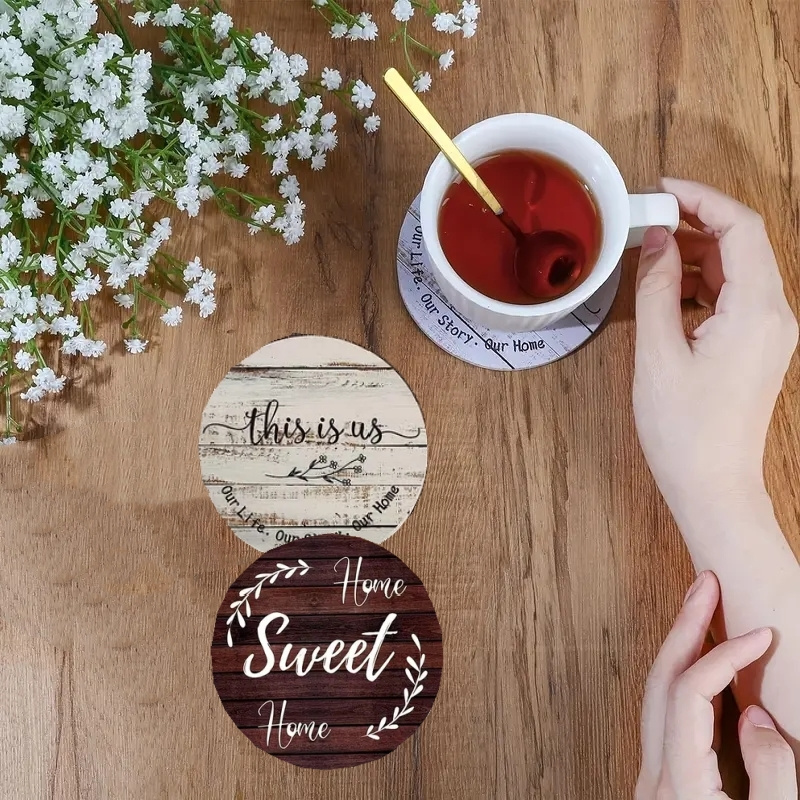 6 Posavasos de Madera Pintados - Photography Desk reseña y precio