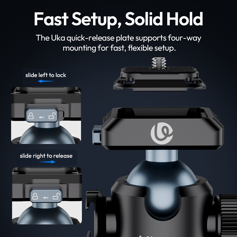 Cabezal de bola Ulanzi T100 pa - Fluid Head Tripod reseña y precio