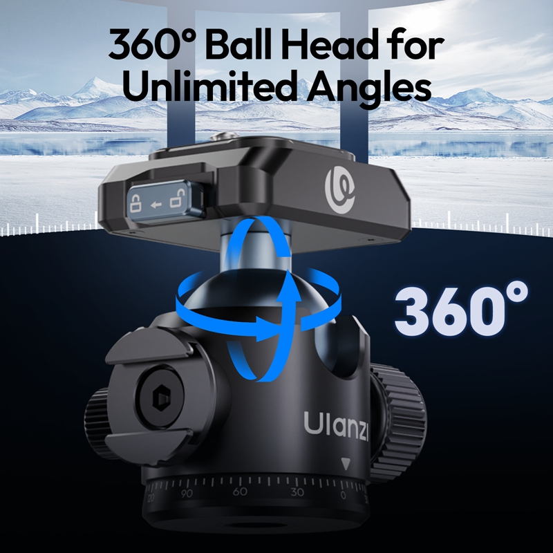 Cabezal de bola Ulanzi T100 pa - Fluid Head Tripod reseña y precio