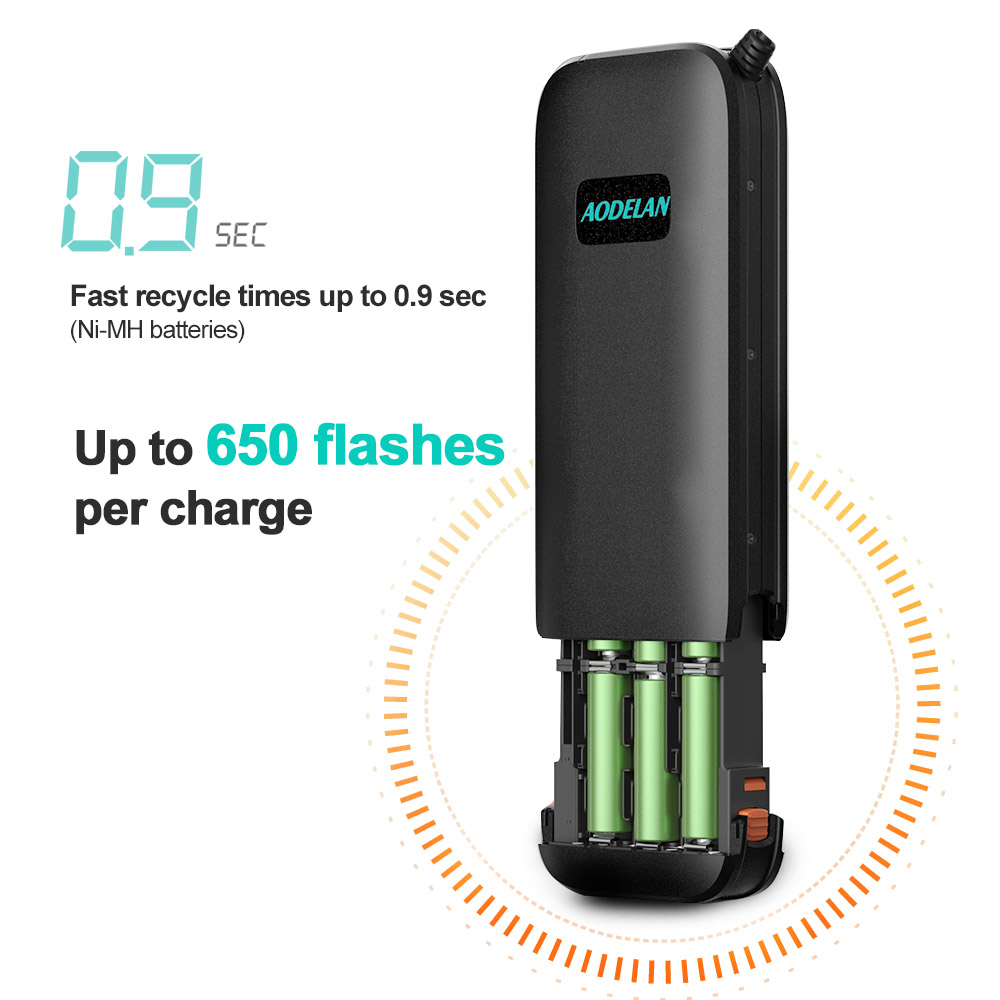 AODELAN-Paquete de batería de  - Speedlite Flash External reseña y precio