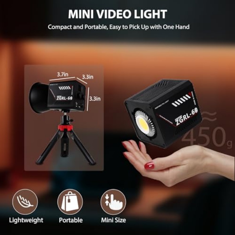 Luz de Video LED COB de 60W, P - Photography Videos Free reseña y precio