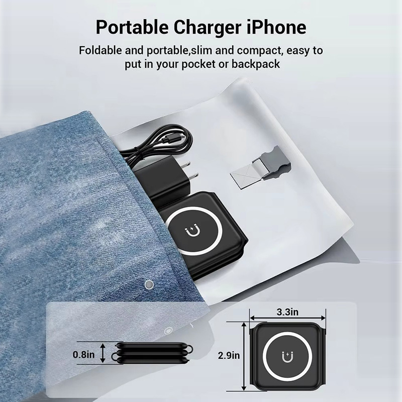 Cargador inalámbrico plegable  - Tethering Cable Usb reseña y precio