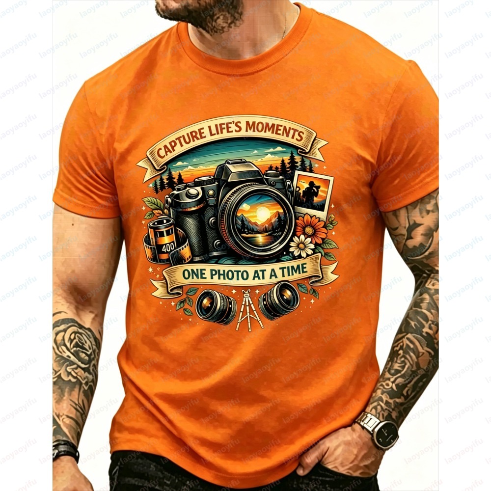 Camiseta de manga corta a la m - Photography Of A Man reseña y precio