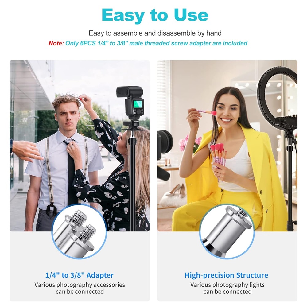 Selens 3 uds estándar 3/8 a 1/ - Fluid Head Tripod reseña y precio