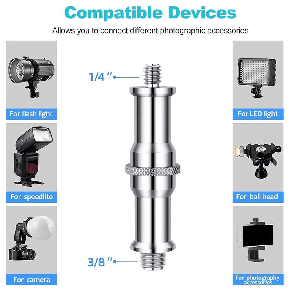 Selens 3 uds estándar 3/8 a 1/ - Fluid Head Tripod reseña y precio